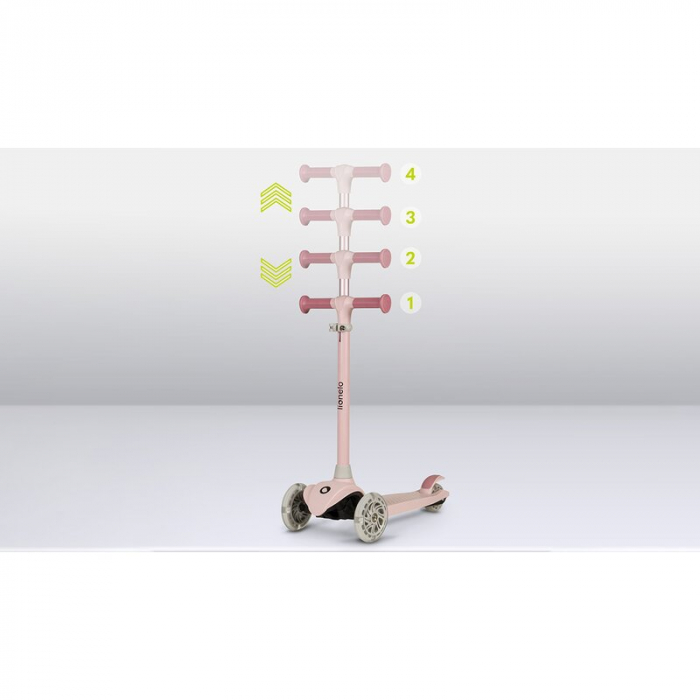 Trotineta, Lionelo, Jessy, Pana la 50 Kg, lumini LED, 3 ani+, Roz [12]