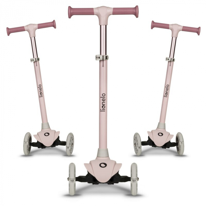 Trotineta, Lionelo, Jessy, Pana la 50 Kg, lumini LED, 3 ani+, Roz [4]