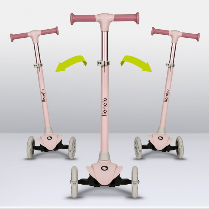Trotineta, Lionelo, Jessy, Pana la 50 Kg, lumini LED, 3 ani+, Roz [24]