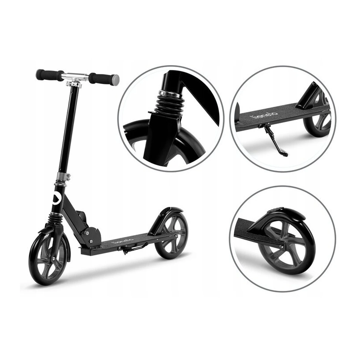 Trotineta, Lionelo, Luca, Copii/Adulti, Ultrapliabila, Pana la 100 Kg, Negru [17]