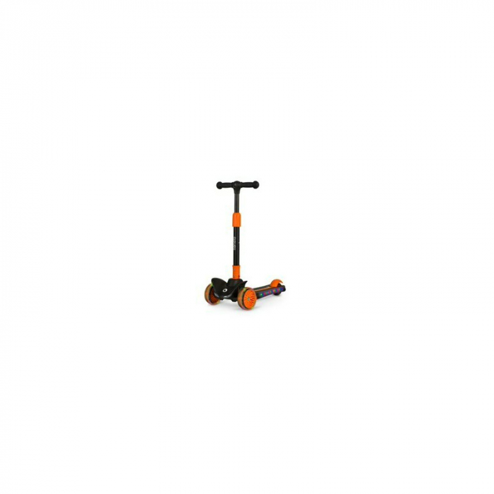 Trotineta, Lionelo, Timy, Copii, Ultrapliabila, Pana la 50 Kg, Lumini LED, 3 ani+, Portocaliu/Negru [6]