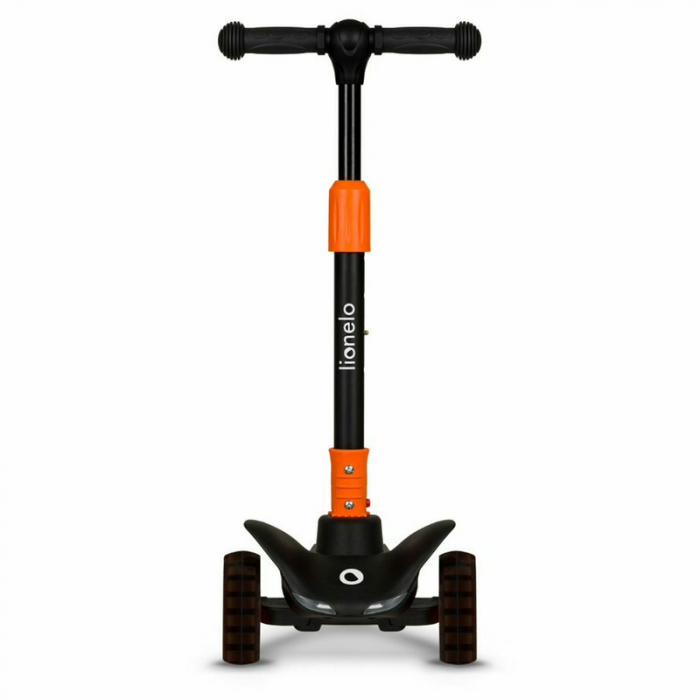 Trotineta, Lionelo, Timy, Copii, Ultrapliabila, Pana la 50 Kg, Lumini LED, 3 ani+, Portocaliu/Negru [2]