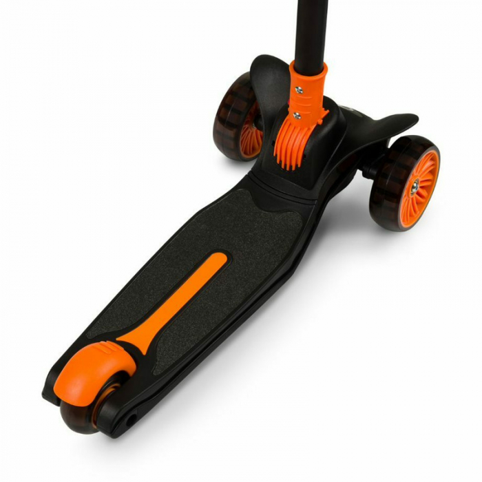 Trotineta, Lionelo, Timy, Copii, Ultrapliabila, Pana la 50 Kg, Lumini LED, 3 ani+, Portocaliu/Negru [13]