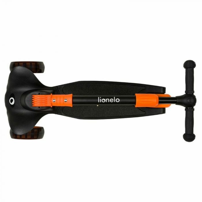 Trotineta, Lionelo, Timy, Copii, Ultrapliabila, Pana la 50 Kg, Lumini LED, 3 ani+, Portocaliu/Negru [8]