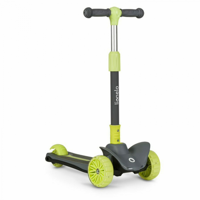 Trotineta, Lionelo, Timy, Copii, Ultrapliabila, Pana la 50 Kg, lumini LED, 3 ani+, Verde [4]