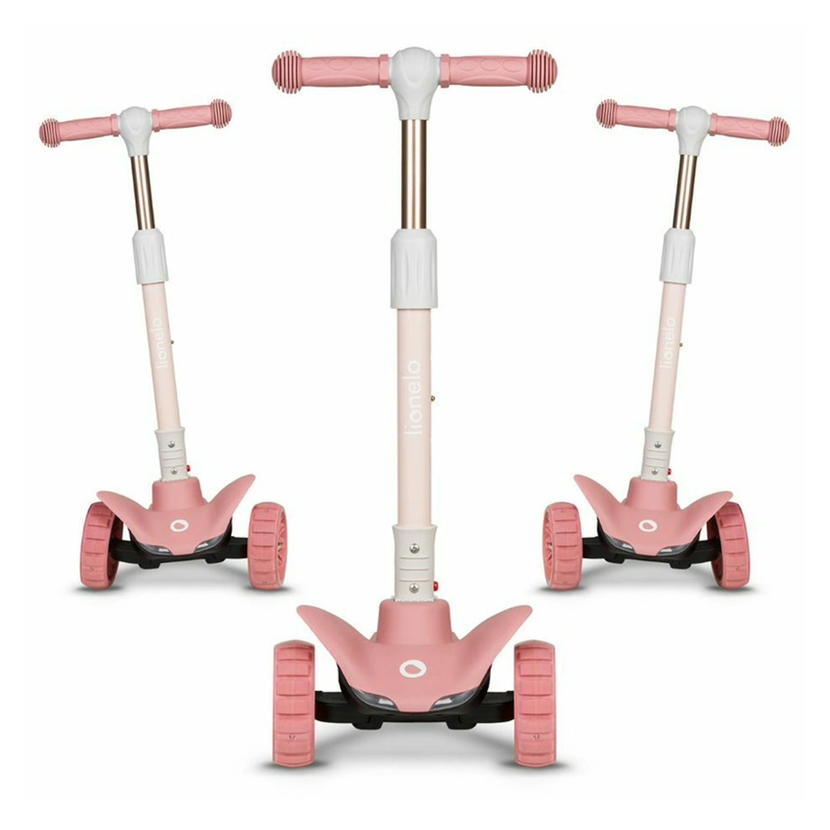 Trotineta, Lionelo, Timy, Copii, Ultrapliabila, Pana la 50 Kg, lumini LED, 23 ani+, Roz [17]