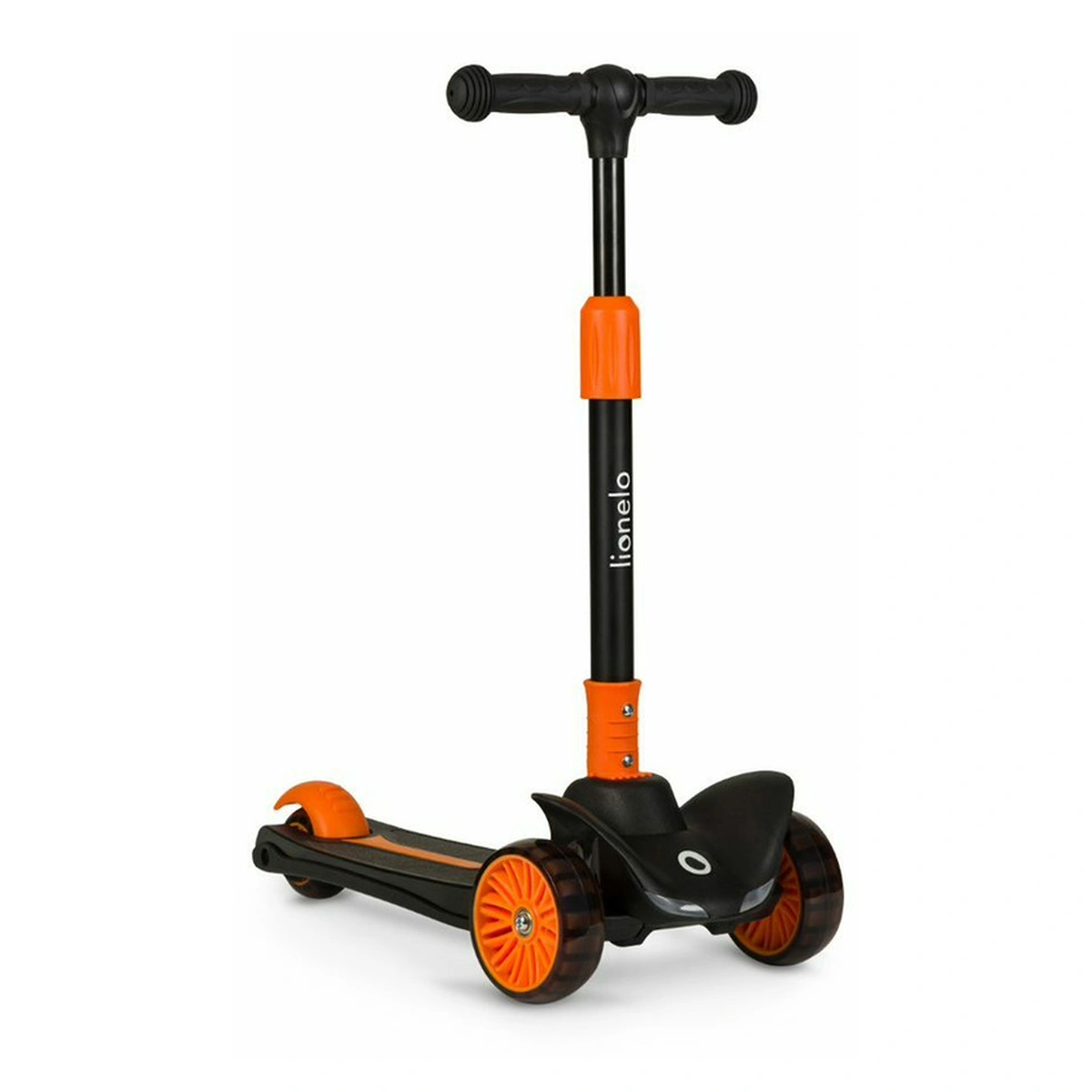 Trotineta, Lionelo, Timy, Copii, Ultrapliabila, Pana la 50 Kg, Lumini LED, 3 ani+, Portocaliu/Negru [5]