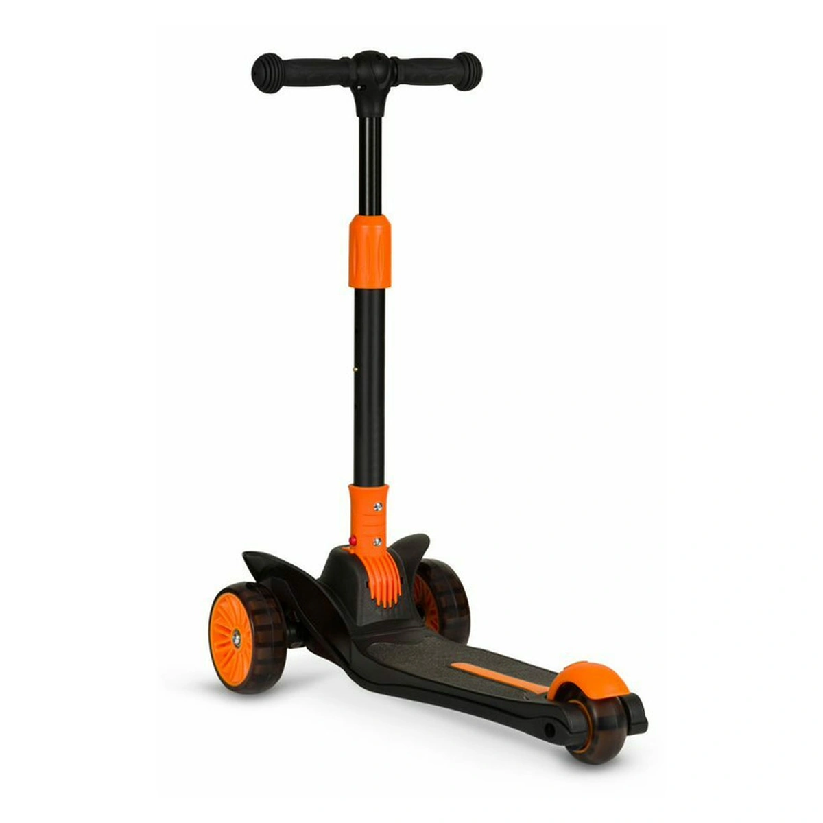 Trotineta, Lionelo, Timy, Copii, Ultrapliabila, Pana la 50 Kg, Lumini LED, 3 ani+, Portocaliu/Negru [7]