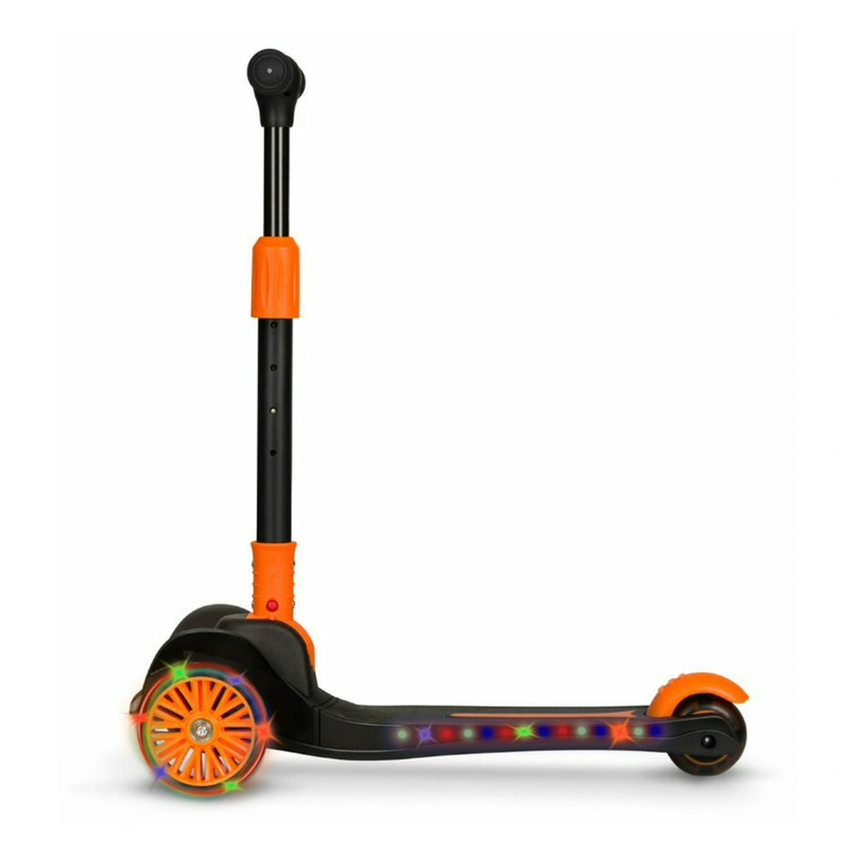 Trotineta, Lionelo, Timy, Copii, Ultrapliabila, Pana la 50 Kg, Lumini LED, 3 ani+, Portocaliu/Negru [4]