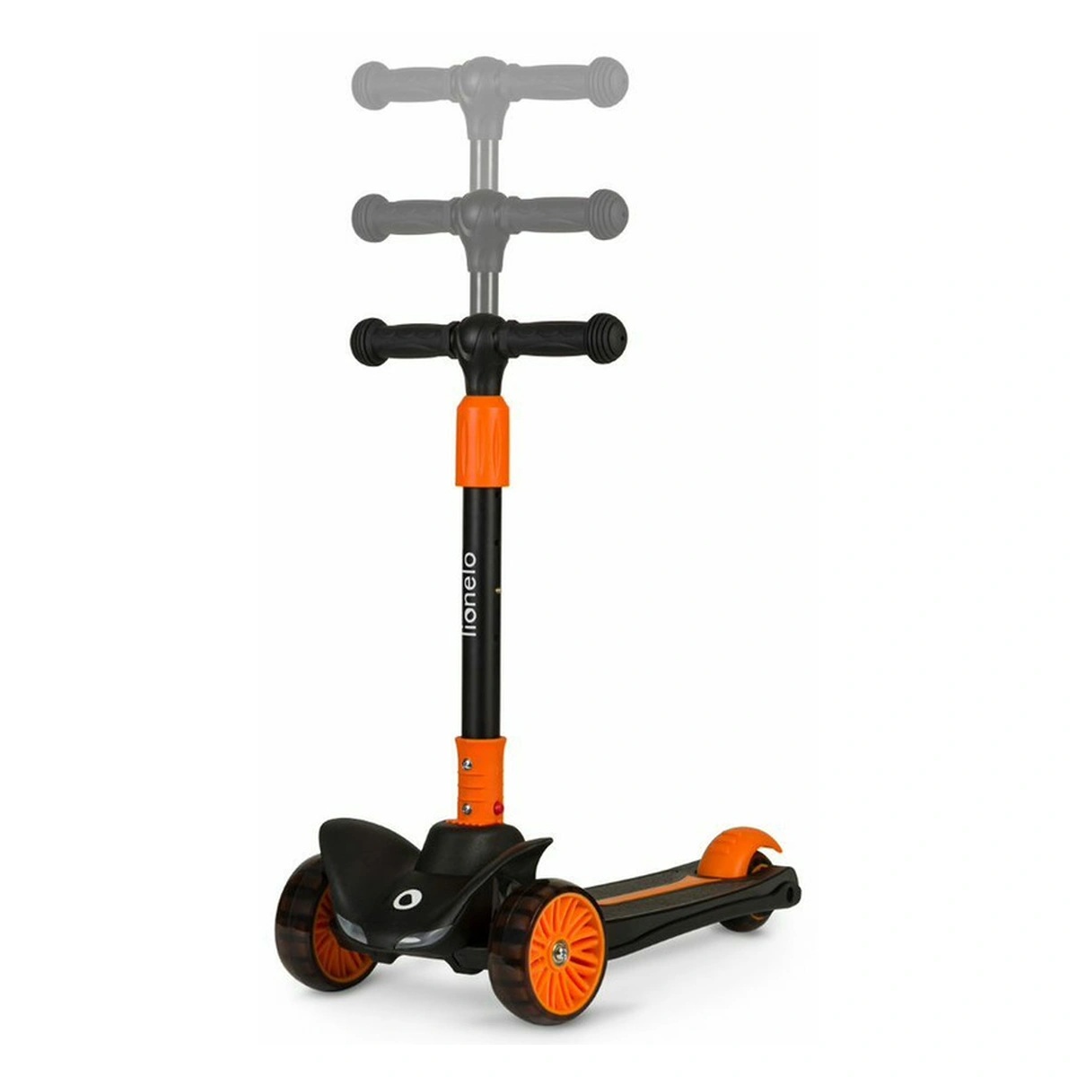 Trotineta, Lionelo, Timy, Copii, Ultrapliabila, Pana la 50 Kg, Lumini LED, 3 ani+, Portocaliu/Negru [10]