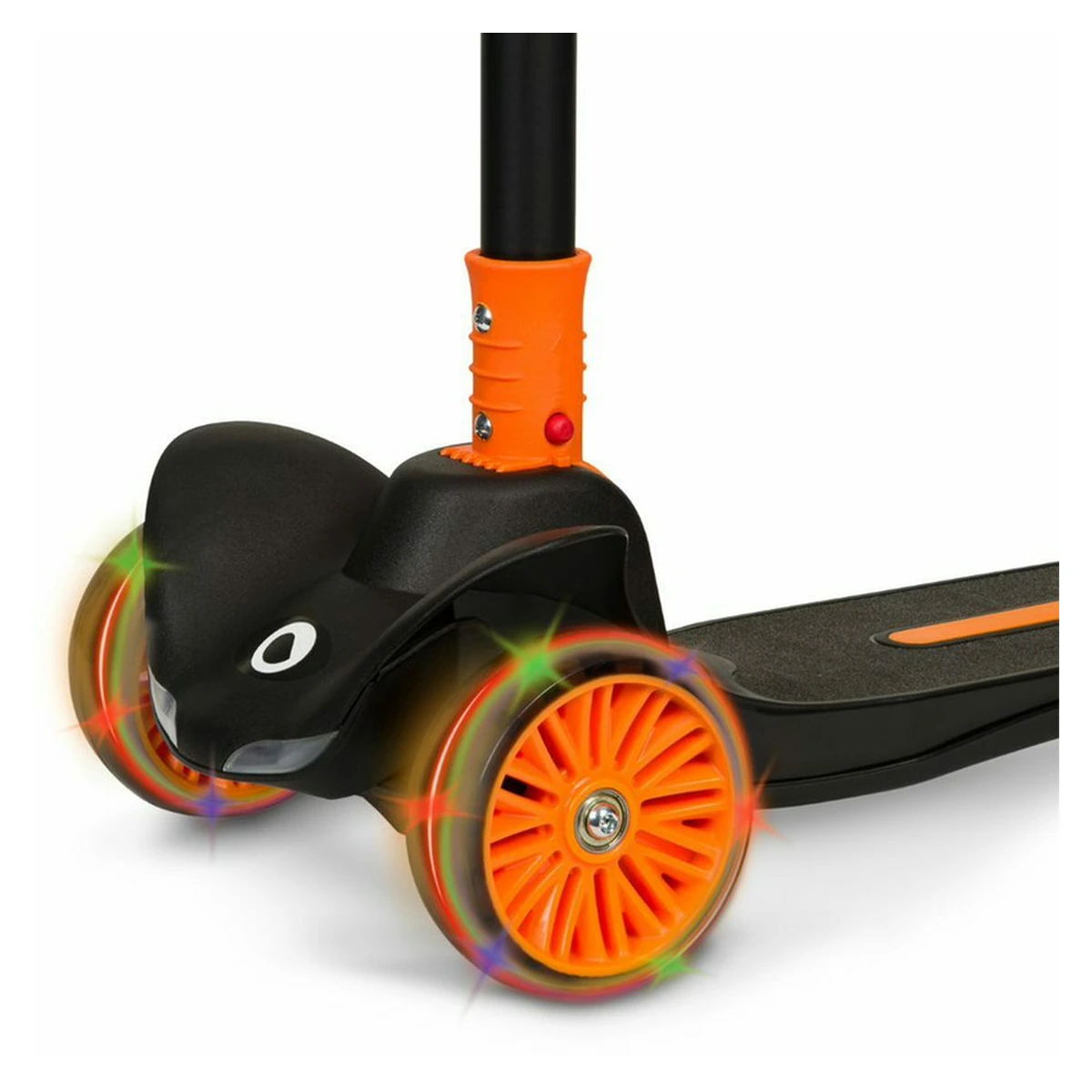 Trotineta, Lionelo, Timy, Copii, Ultrapliabila, Pana la 50 Kg, Lumini LED, 3 ani+, Portocaliu/Negru [16]