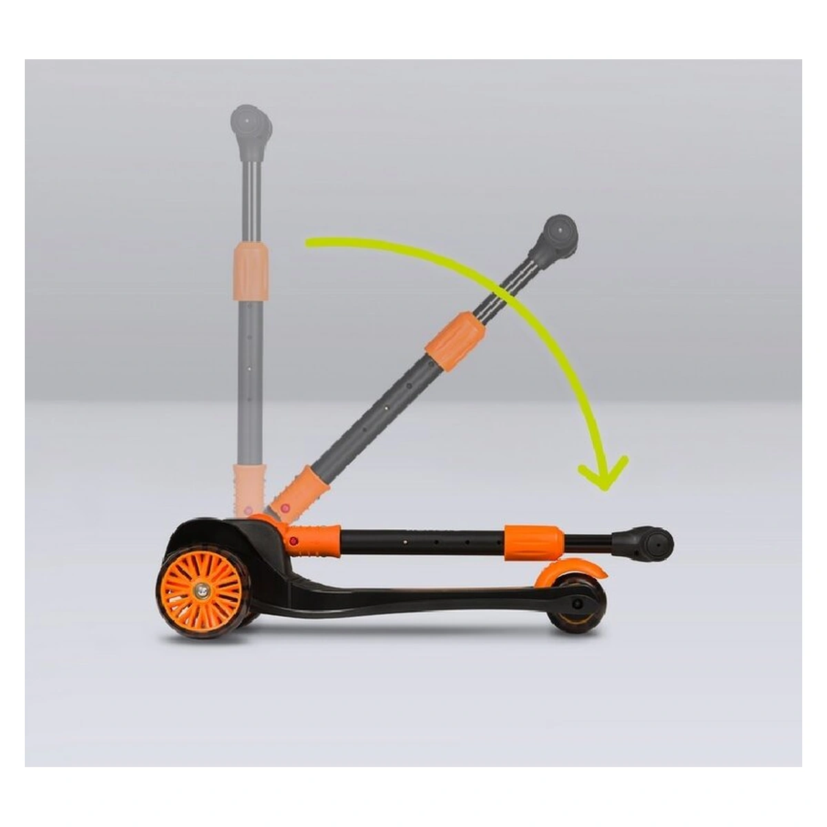 Trotineta, Lionelo, Timy, Copii, Ultrapliabila, Pana la 50 Kg, Lumini LED, 3 ani+, Portocaliu/Negru [25]