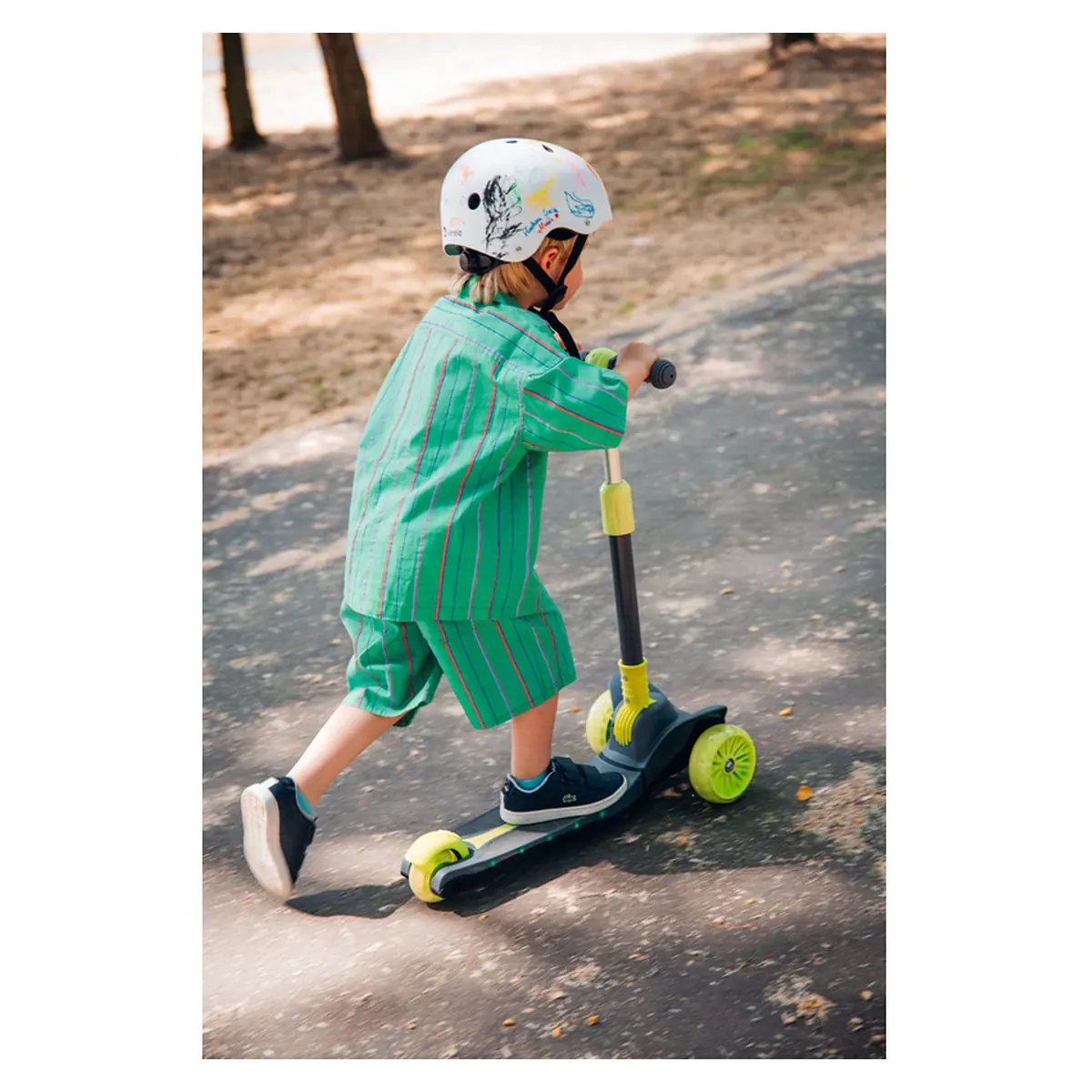 Trotineta, Lionelo, Timy, Copii, Ultrapliabila, Pana la 50 Kg, lumini LED, 3 ani+, Verde [18]