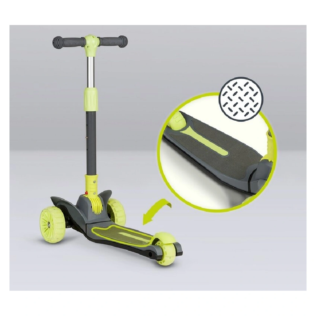 Trotineta, Lionelo, Timy, Copii, Ultrapliabila, Pana la 50 Kg, lumini LED, 3 ani+, Verde [29]