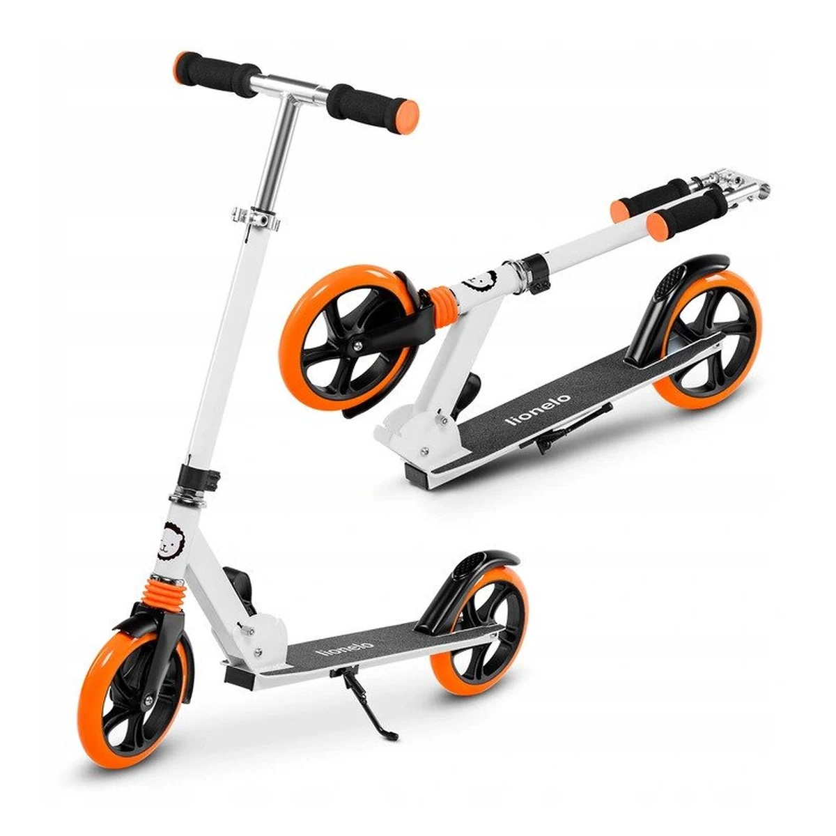 Lionelo - Trotineta Luca, Copii/Adulti, Pliabila, Pana la 100 Kg, Conform cu standardul european de securitate EN14619, Portocaliu [5]