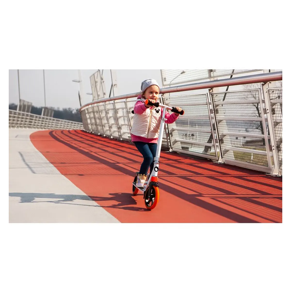 Lionelo - Trotineta Luca, Copii/Adulti, Pliabila, Pana la 100 Kg, Conform cu standardul european de securitate EN14619, Portocaliu [15]