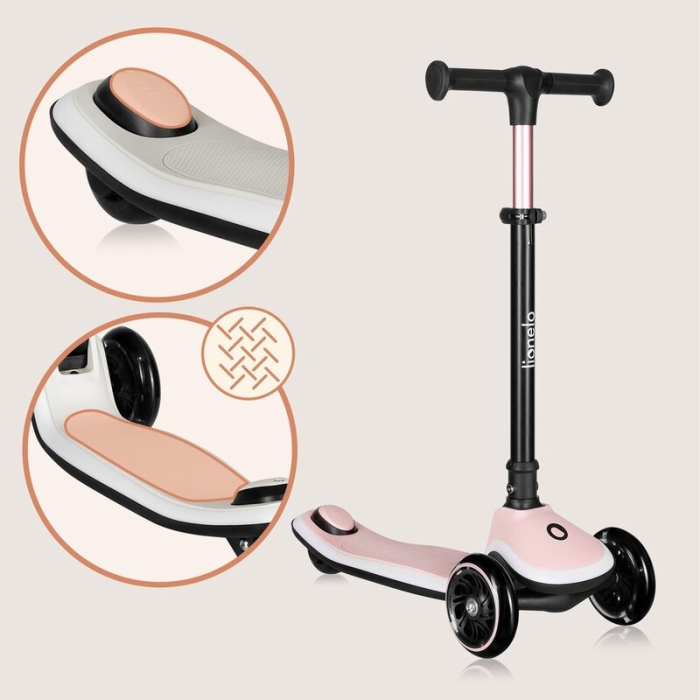Trotineta , Lionelo, Mey, Ultrapliabila, Cu lumini si cosulet, Maner ajustabil pe inaltime, 3 ani+, Pana la 50 Kg, [19]