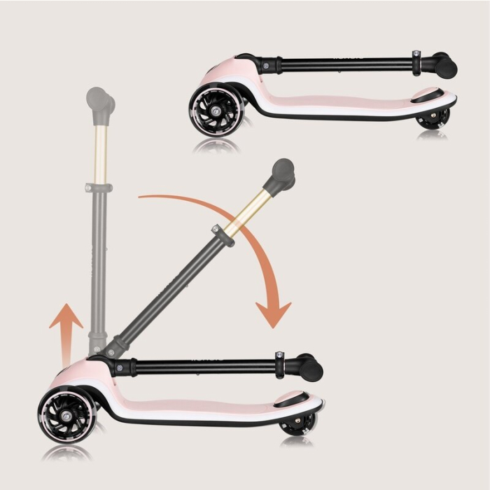 Trotineta , Lionelo, Mey, Ultrapliabila, Cu lumini si cosulet, Maner ajustabil pe inaltime, 3 ani+, Pana la 50 Kg, [22]