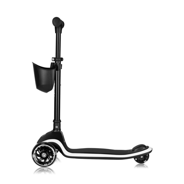 Trotineta pentru copii, Lionelo, Mey, Ultrapliabila, Cu lumini si cosulet, Maner ajustabil pe inaltime, 3 ani+, Pana la 50 Kg, Ultra usor, 2.8 kg, Certificata Intertek, Negru [11]