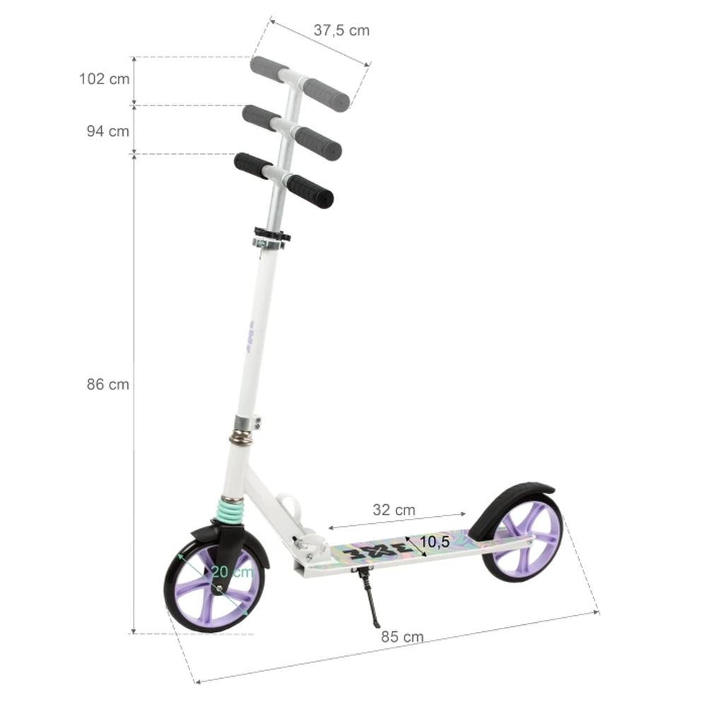 Trotineta pliabila de oras 200 mm DRIFF - Purple White [2]