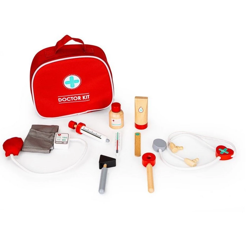 Trusa medicala cu 9 elemente din lemn Ecotoys [1]