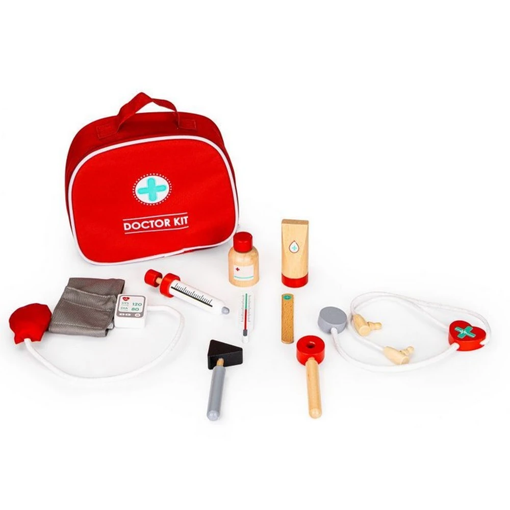 Trusa medicala cu 9 elemente din lemn Ecotoys [2]
