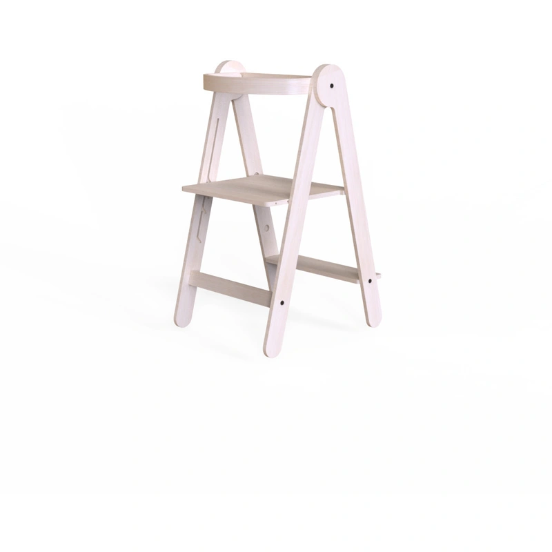 Turn de invatare pliabil MamaToyz Learning Tower din lemn, Natur [2]