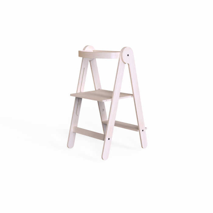Turn de invatare pliabil MamaToyz Learning Tower din lemn, Natur [2]