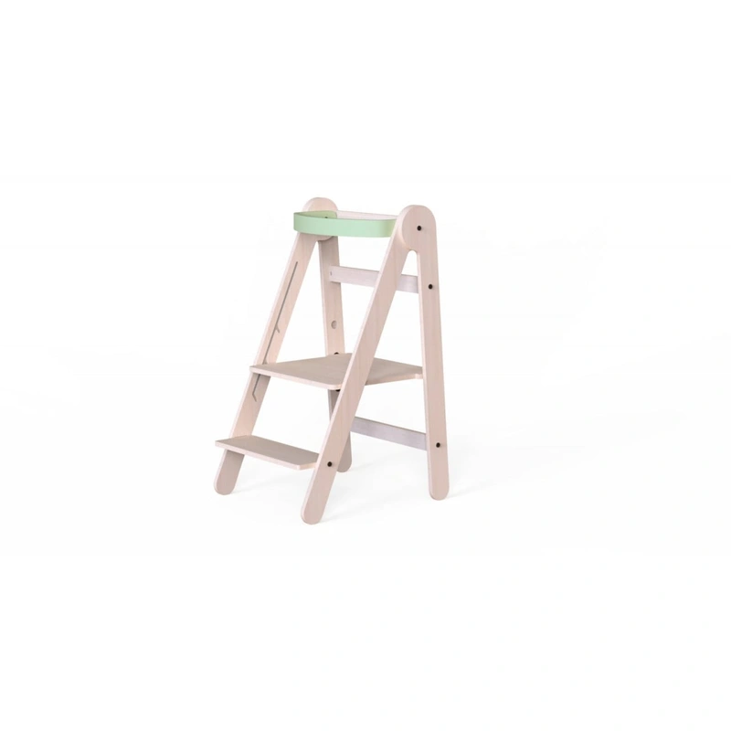 Turn de invatare pliabil MamaToyz Learning Tower din lemn, Verde [2]