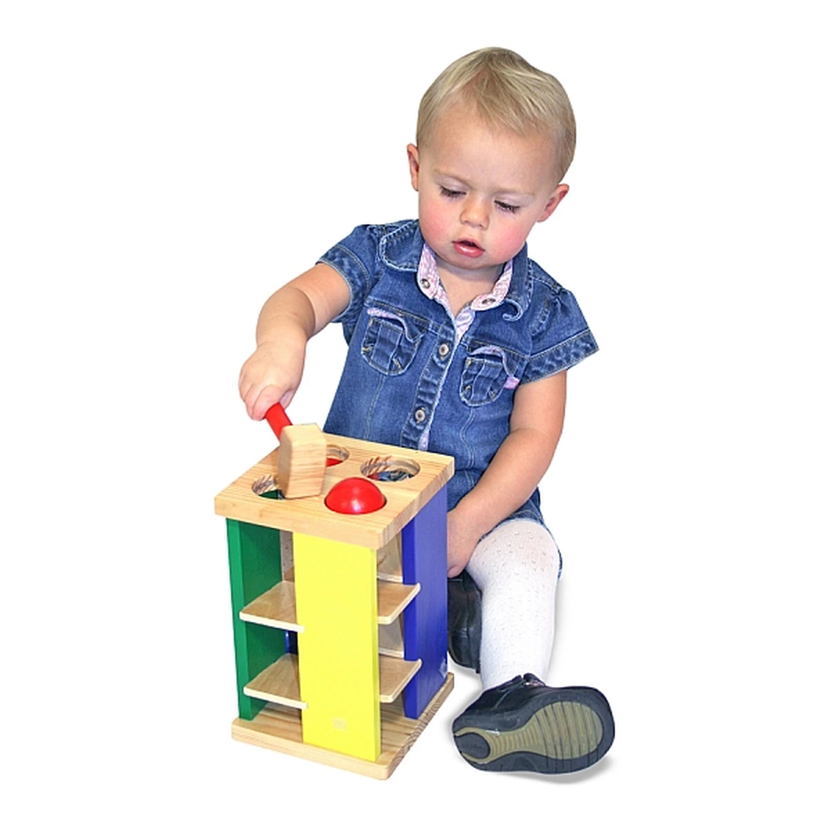 Turnul din lemn cu ciocan si bile Melissa and Doug [3]