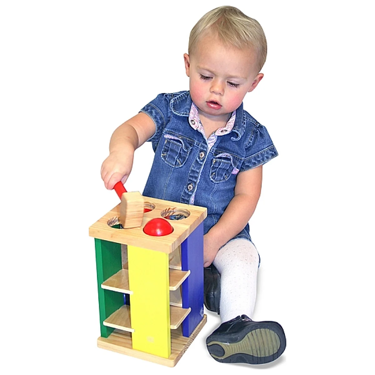 Turnul din lemn cu ciocan si bile Melissa and Doug [3]