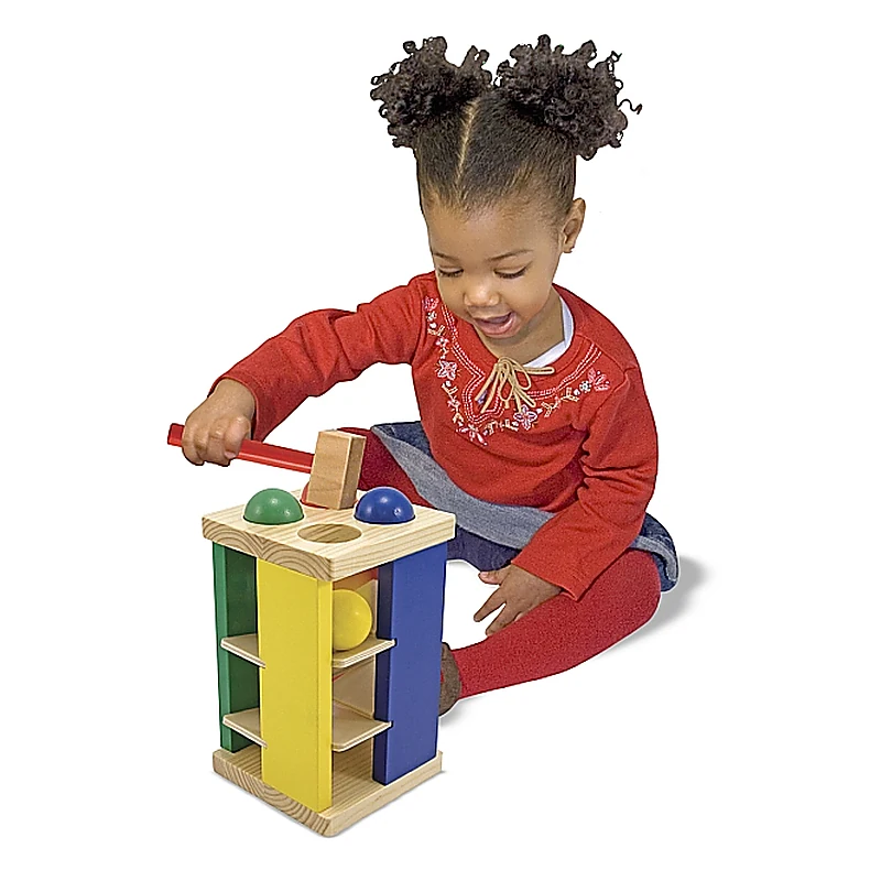 Turnul din lemn cu ciocan si bile Melissa and Doug [2]