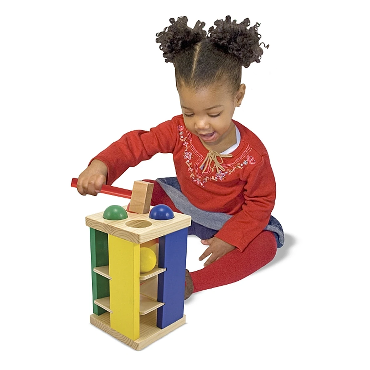 Turnul din lemn cu ciocan si bile Melissa and Doug [2]