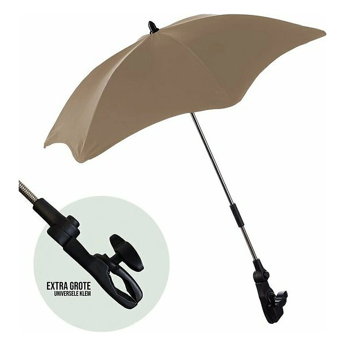 Umbrela carucior, FreeON, Universala, Din material impermeabil, Cu filtru UPF 50+, Anti-UV, Brown 0 luni+ [4]