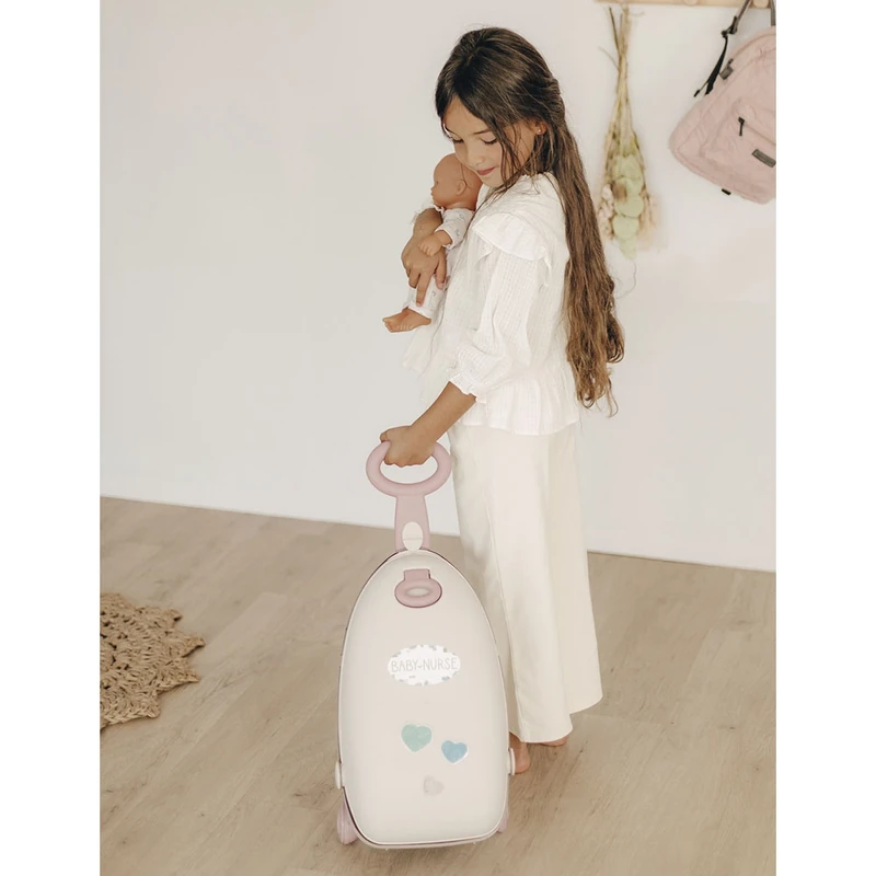 Valiza multifunctionala pentru papusi Smoby Baby Nurse 3 in 1 maro [8]