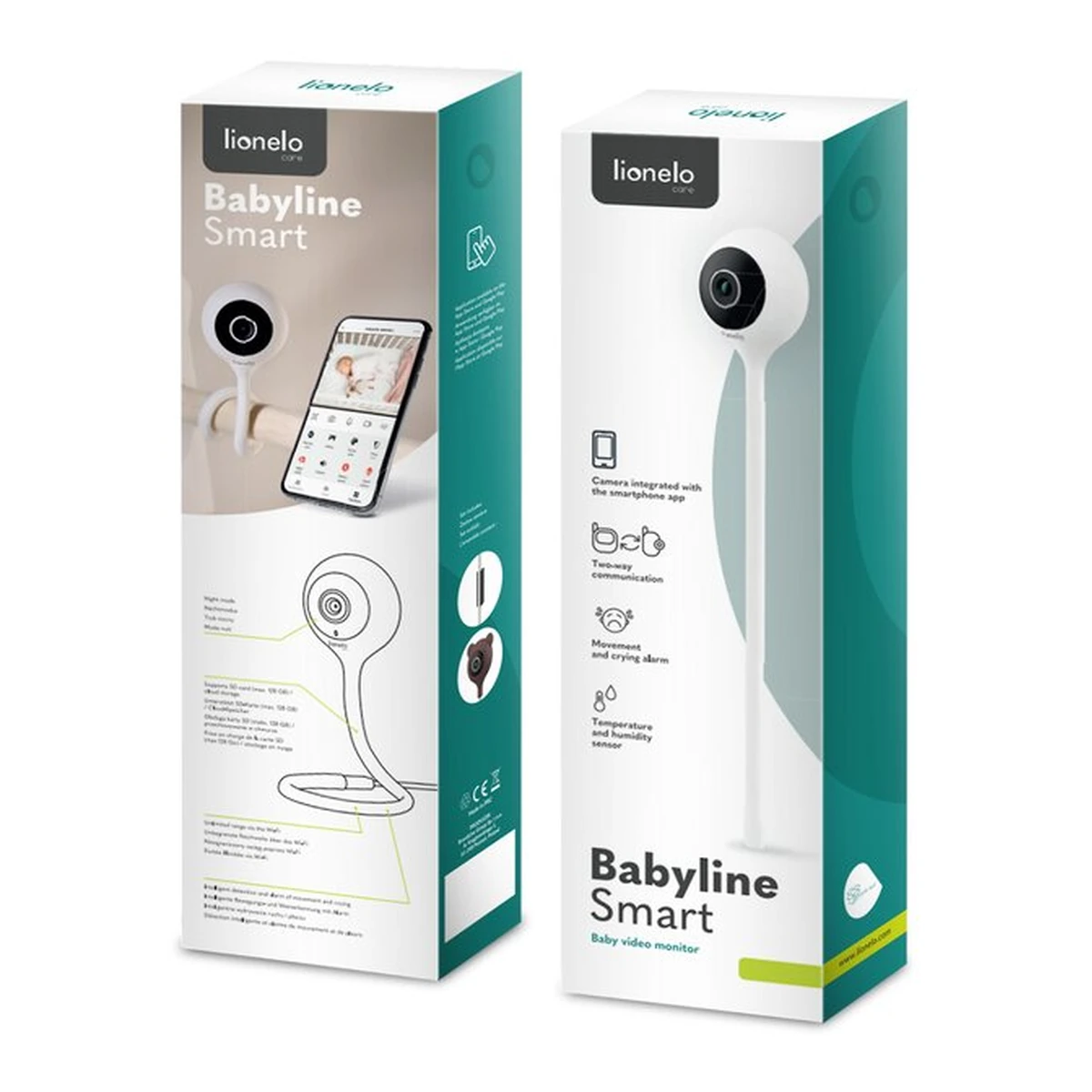 Video monitor, Babyline Smart, cu cablu USB, Conexiune Wifi, Comunicare bidirectionala, Senzor de temperatura, Alb [12]