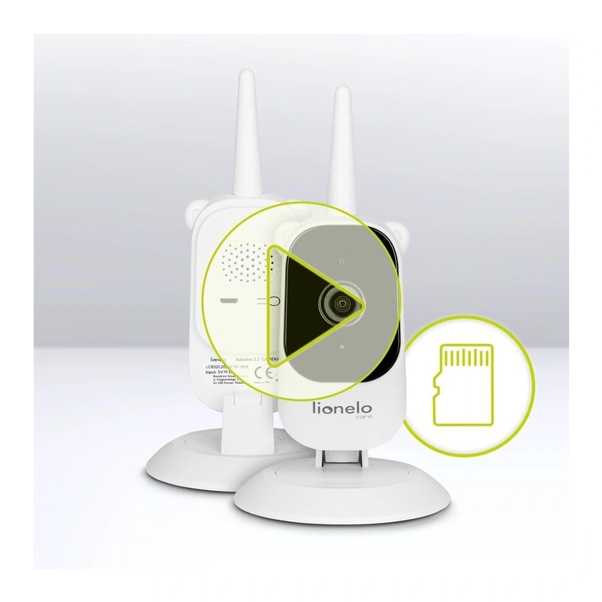 Video monitor, Lionelo, Babyline 3.2, Full HD, Comunicare bidirectionala, 2.8 inch, Alb [26]