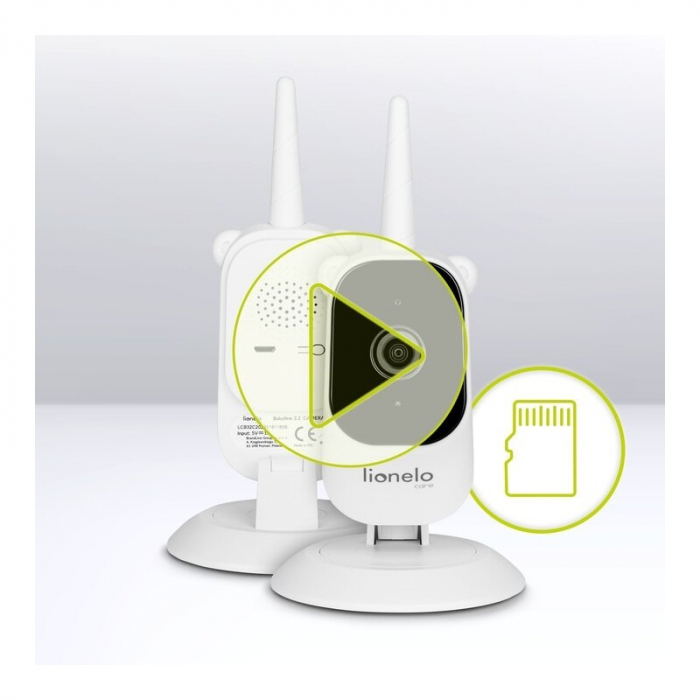 Video monitor, Lionelo, Babyline 3.2, Full HD, Comunicare bidirectionala, 2.8 inch, Alb [35]