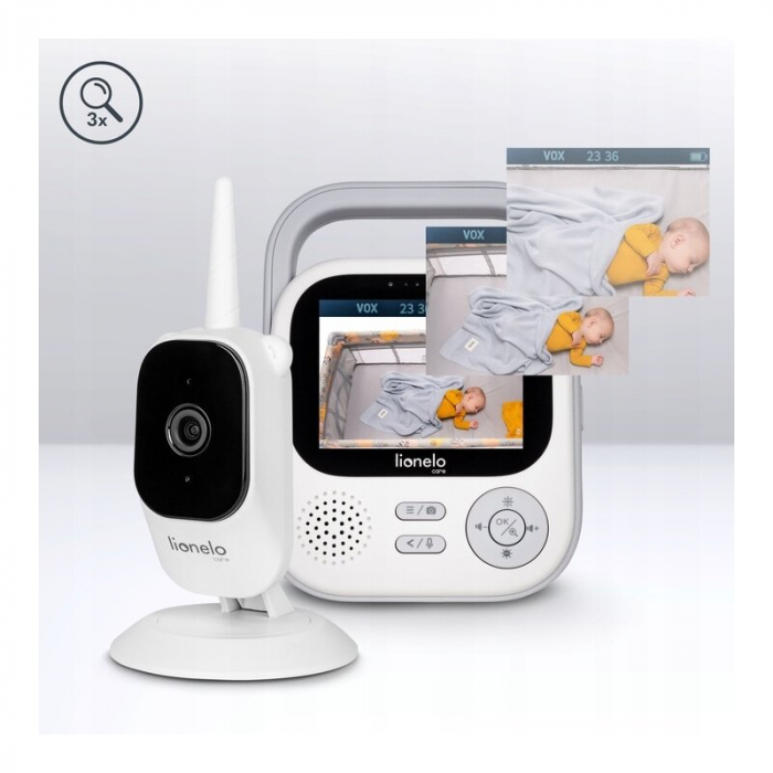 Video monitor, Lionelo, Babyline 3.2, Full HD, Comunicare bidirectionala, 2.8 inch, Alb [2]