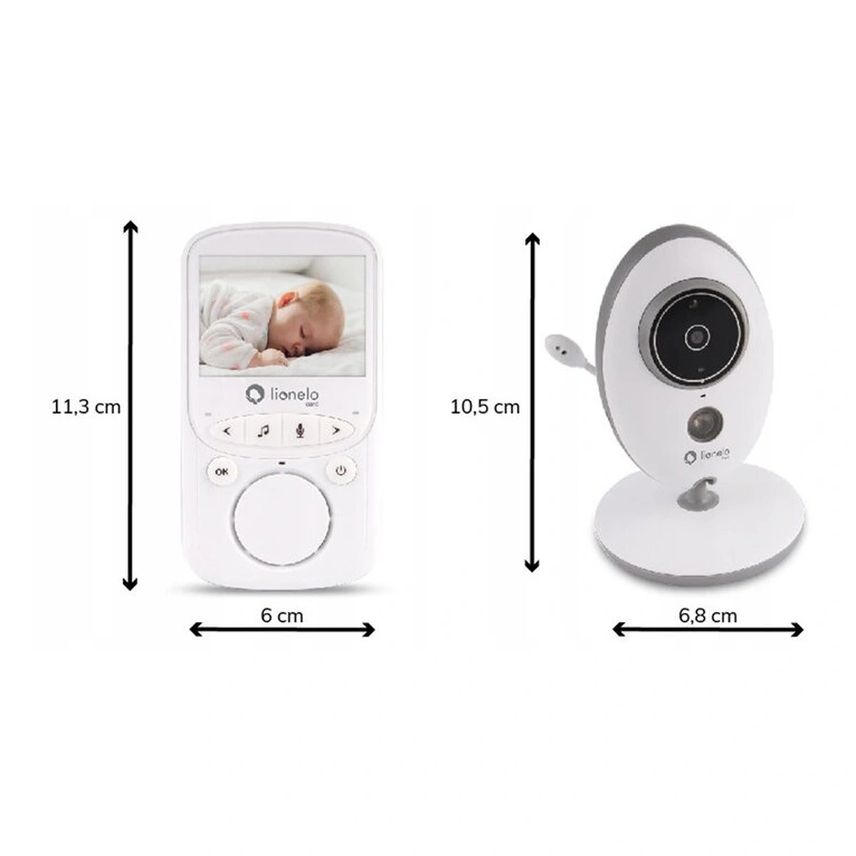 Lionelo - Videofon Babyline 5.1 , Wireless, Cu melodii, Cu doua camere independente [5]
