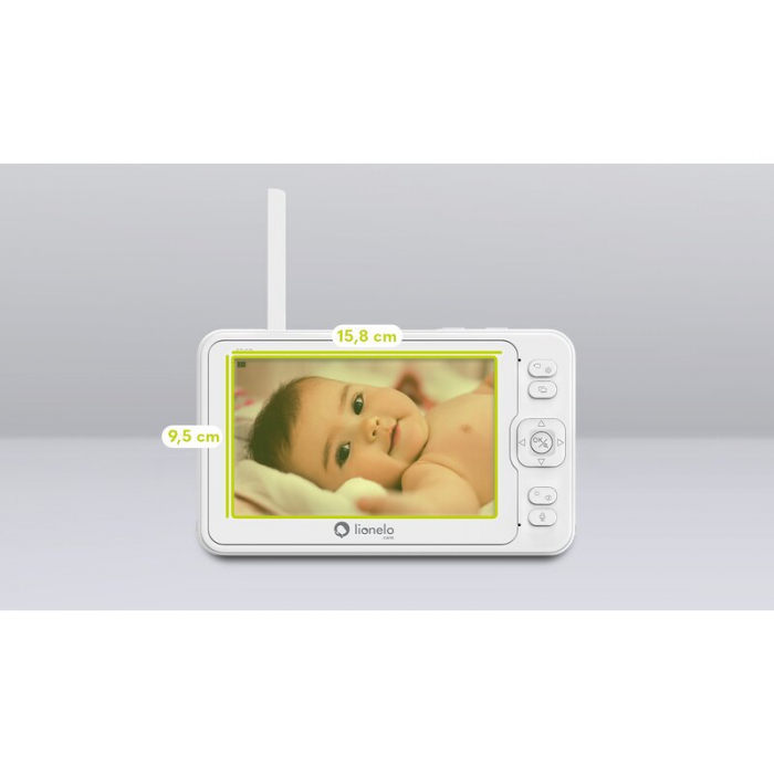 Videofon Babyline 8.3, Cu termometru, Cu melodii, Comunicare in 2 sensuri, Rotire 360 grade, Alb [8]