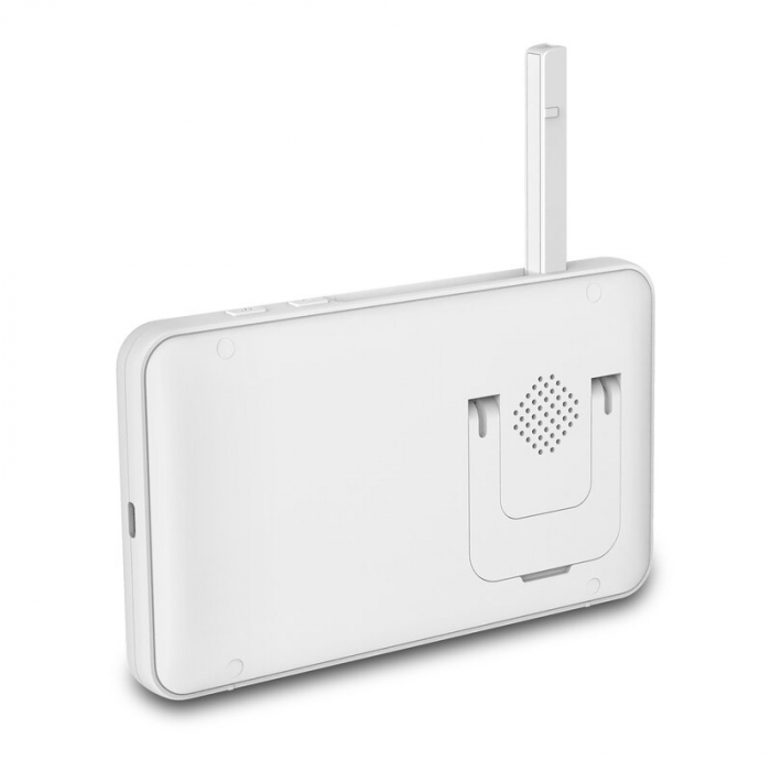 Videofon Babyline 8.3, Cu termometru, Cu melodii, Comunicare in 2 sensuri, Rotire 360 grade, Alb [4]