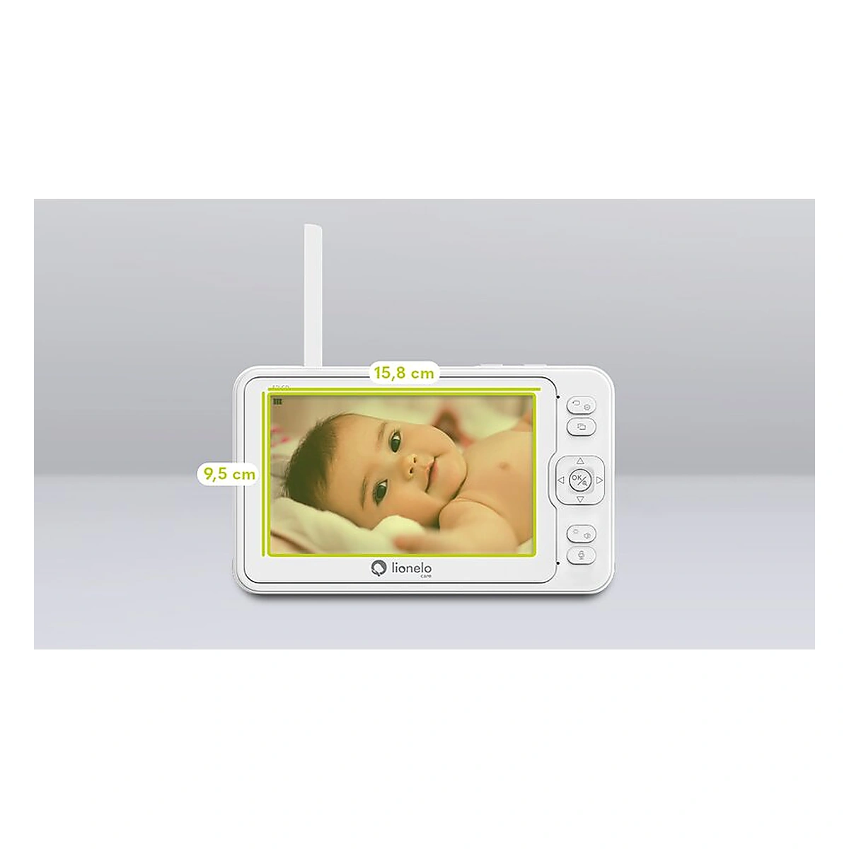 Videofon Babyline 8.3, Cu termometru, Cu melodii, Comunicare in 2 sensuri, Rotire 360 grade, Alb Lionelo [17]