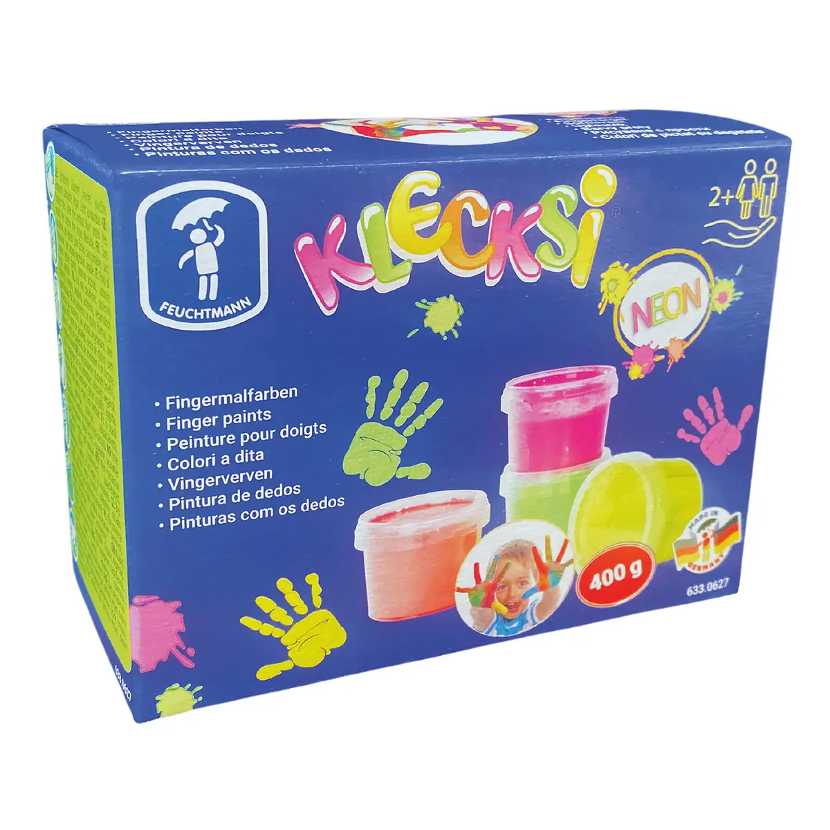 Vopsea pentru pictura cu degetele - 4 culori neon de la FEUCHTMANN [2]