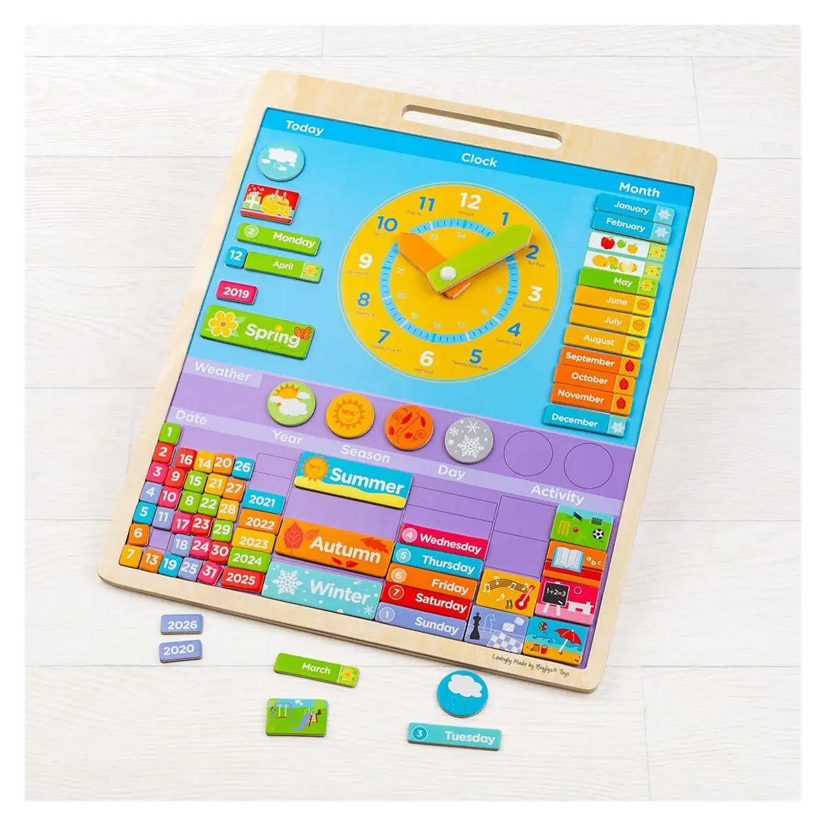 Calendar magnetic Vremea engleza BIGJIGS pentru copii [6]