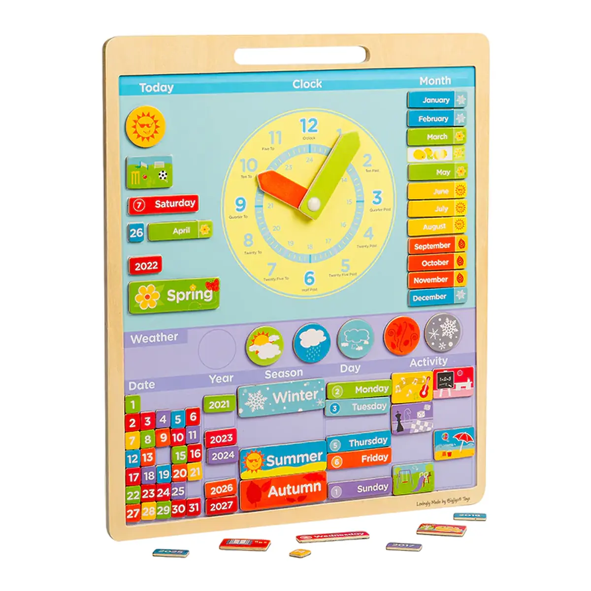 Calendar magnetic Vremea engleza BIGJIGS pentru copii [5]