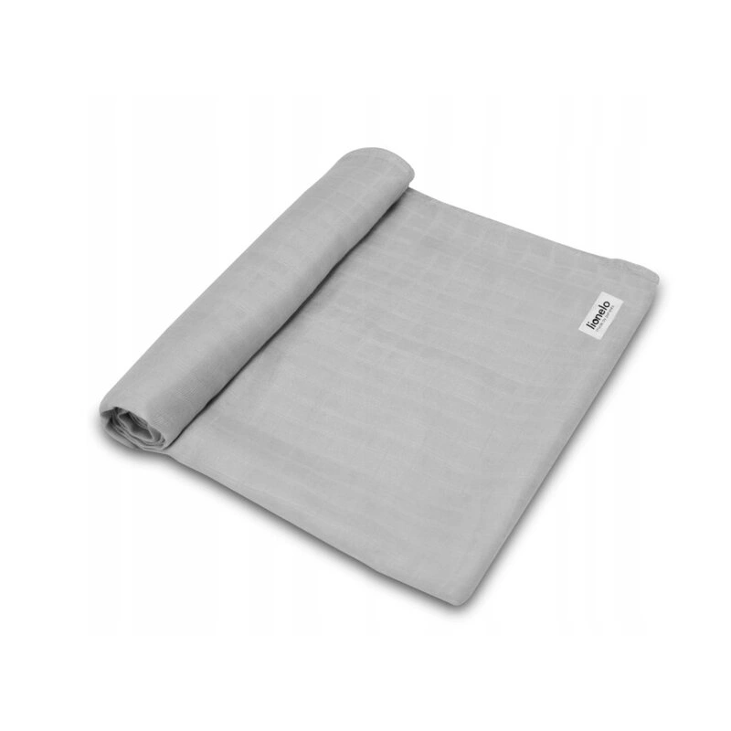 Paturici - Paturica multifunctionala de infasat, Din bambus, 120x120 cm, Gri