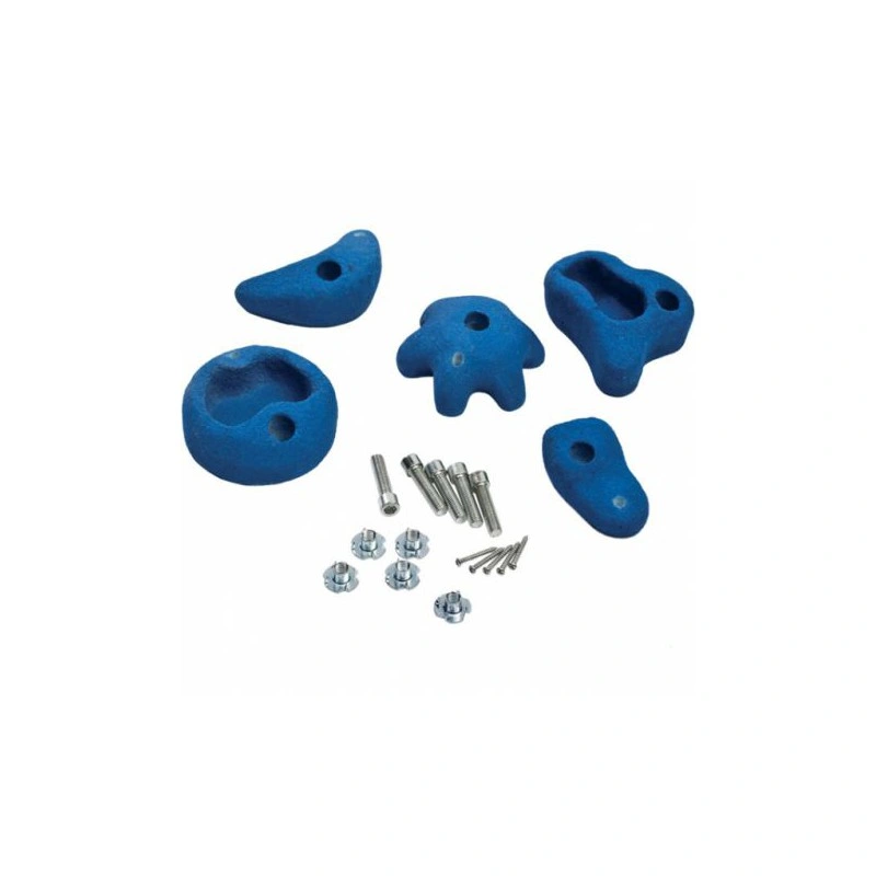 Jocuri pentru exterior - Set 5 pietre de catarat escalada medii, albastre