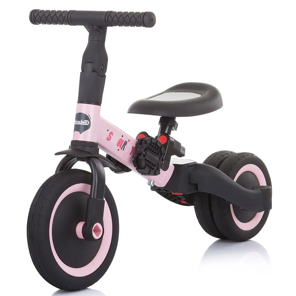 Tricicleta si bicicleta Chipolino Smarty 2 in 1 light pink [3]