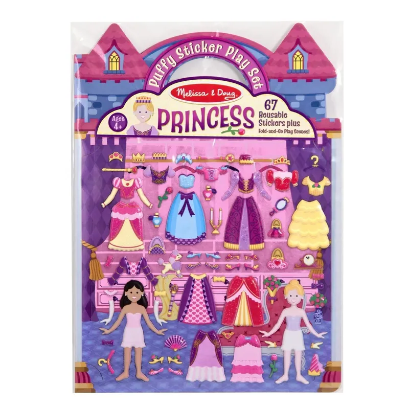 Stampile si abtibilduri - Abtibilduri pufoase Printese Melissa and Doug